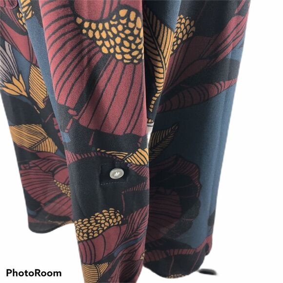 Ann Taylor Loft Floral Design Tunic Shirt Small - Picture 6 of 8